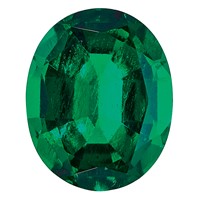 10x 8mm Oval Lab Created Emerald view 1