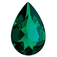 7x5mm Pear Lab Created Emerald view 1