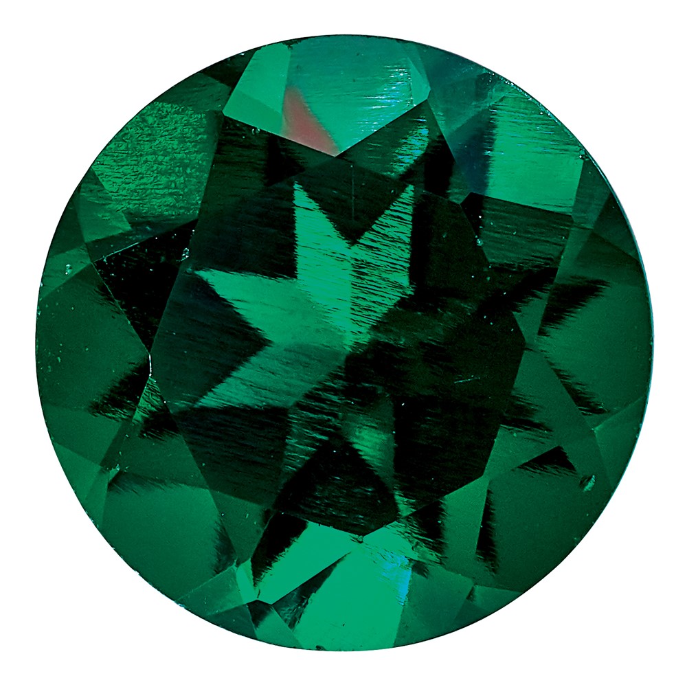2mm Round Lab Created Emerald