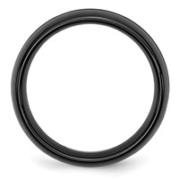 Chisel Ceramic Black 8mm Brushed and Polished Band view 5