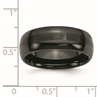 Chisel Ceramic Black 8mm Brushed and Polished Band view 3