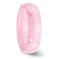 Chisel Ceramic Pink Faceted 6mm Polished Band view 4