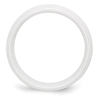 Chisel Ceramic White 8mm Polished Band view 2