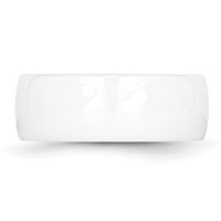 Chisel Ceramic White 8mm Polished Band view 3