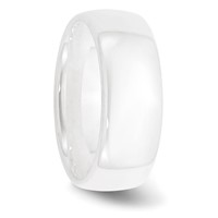 Chisel Ceramic White 8mm Polished Band view 4