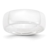 Chisel Ceramic White 8mm Polished Band view 1