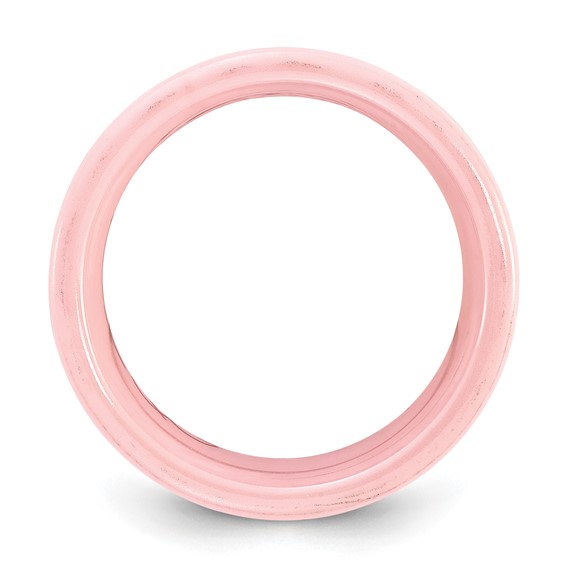 Ceramic Pink Flat 12mm Polished Band