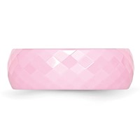 Chisel Ceramic Pink Faceted 7.5mm Polished Band view 3