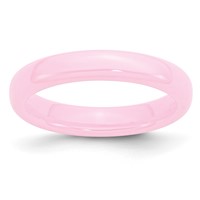 Chisel Ceramic Pink 4mm Polished Band view 1