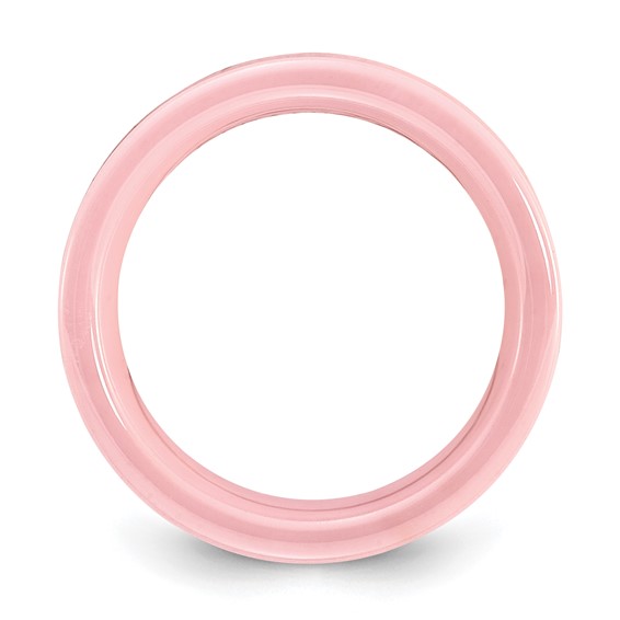 Ceramic Pink Concave 7mm Polished Band