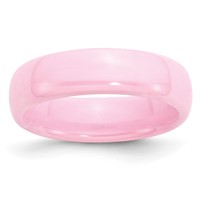 Chisel Ceramic Pink 6mm Polished Band view 1