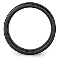 Chisel Black Ceramic Flat 6mm Brushed Band view 2