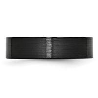 Chisel Black Ceramic Flat 6mm Brushed Band view 3
