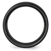 Chisel Black Ceramic Flat 8mm Brushed Band view 2