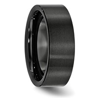 Chisel Black Ceramic Flat 8mm Brushed Band view 4