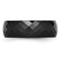 Chisel Ceramic Black Faceted 7.5mm Polished Band view 3