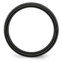 Chisel Black Ceramic 6mm Polished Band view 2
