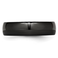 Chisel Black Ceramic 6mm Polished Band view 3