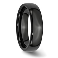 Chisel Black Ceramic 6mm Polished Band view 4