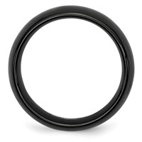 Chisel Black Ceramic 8mm Polished Band view 2