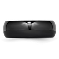 Chisel Black Ceramic 8mm Polished Band view 3