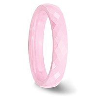 Chisel Ceramic Pink 4mm Faceted Polished Band view 4