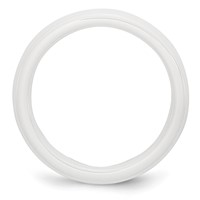 Chisel Ceramic White 4mm Polished Band view 2