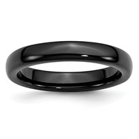 Chisel Ceramic Black 4mm Polished Band view 1