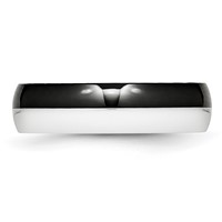 Chisel Ceramic Black and White 6mm Polished Band view 3