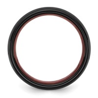 Ceramic Black Polished Band with Bronze IP-plated Center and Inside 8mm view 2