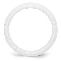 Chisel Ceramic White 6mm Polished Band view 2