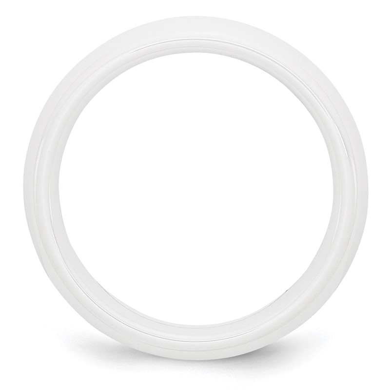 Chisel Ceramic White 6mm Polished Band