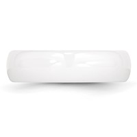 Chisel Ceramic White 6mm Polished Band view 3