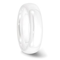 Chisel Ceramic White 6mm Polished Band view 4