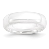 Chisel Ceramic White 6mm Polished Band view 1