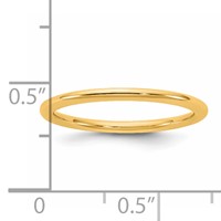 14K 1.5mm Yellow Gold Standard Comfort Fit Band view 4