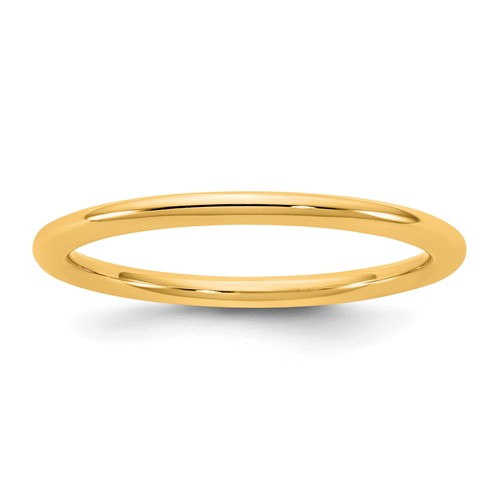 14K 1.5mm Yellow Gold Standard Comfort Fit Band, Size 4