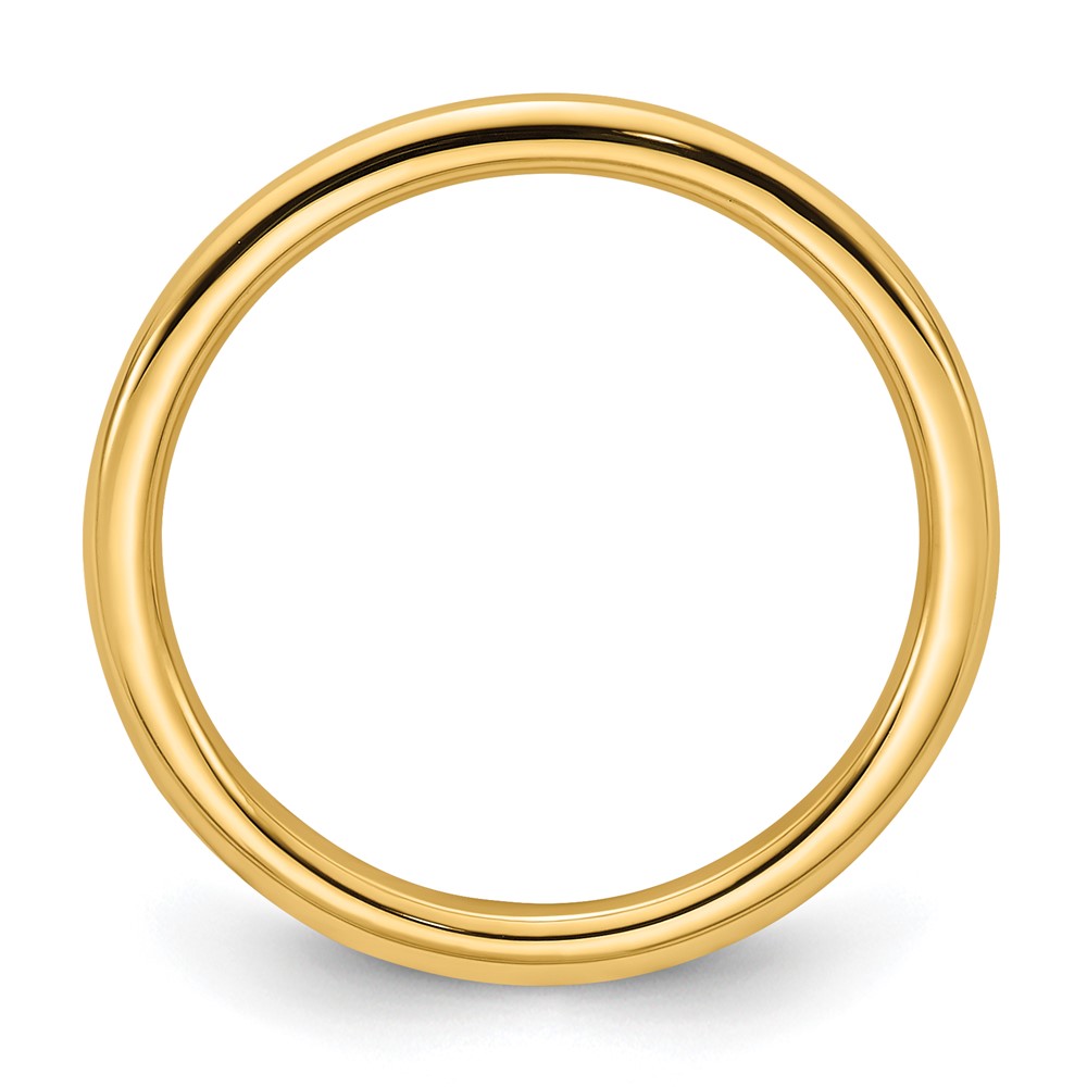 14k Yellow Gold 2mm Standard Weight Comfort Fit Wedding Band Size 5.5 (CF020-5.5)