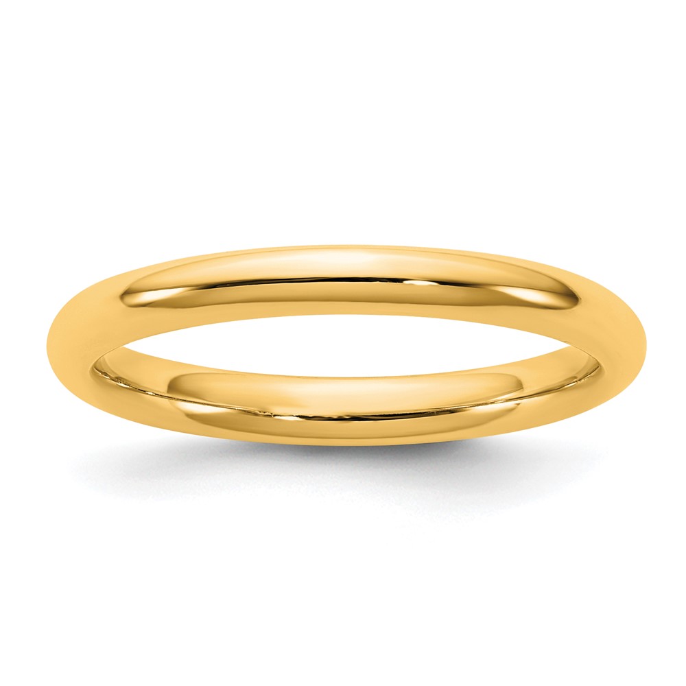 14K 2.5mm Yellow Gold Standard Comfort Fit Band