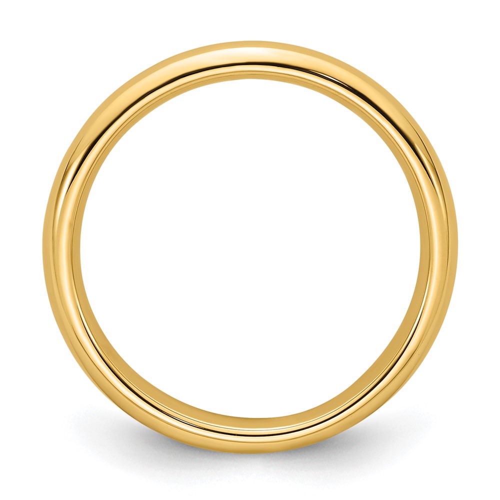 14k Yellow Gold 3mm Standard Weight Comfort Fit Wedding Band Size 10 (CF030-10)