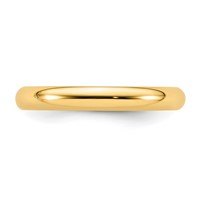 14K Yellow Gold 3mm Standard Weight Comfort Fit Wedding Band view 4