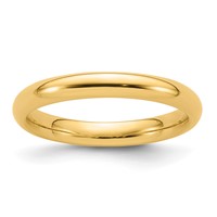 14K Yellow Gold 3mm Standard Weight Comfort Fit Wedding Band view 1