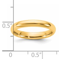 14K 3.5mm Yellow Gold Standard Comfort Fit Band - Size 8 view 4