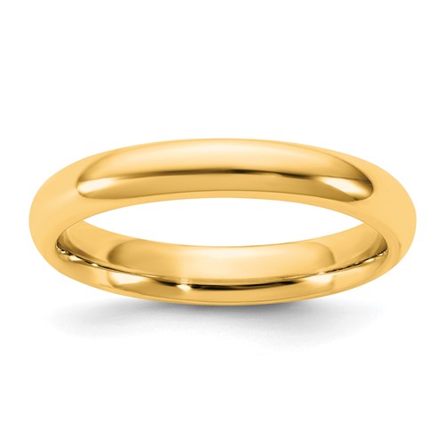 10K 3.5mm Yellow Gold Standard Comfort Fit Band, Size 8