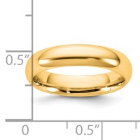14K 4.5mm Yellow Gold Standard Comfort Fit Band view 4