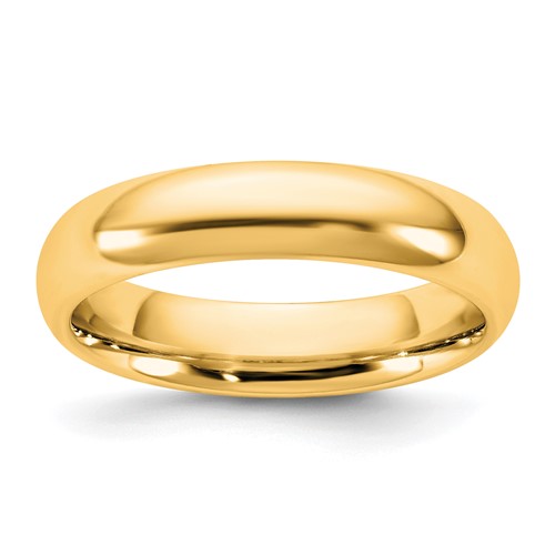 14K 4.5mm Yellow Gold Standard Comfort Fit Band, Size 5