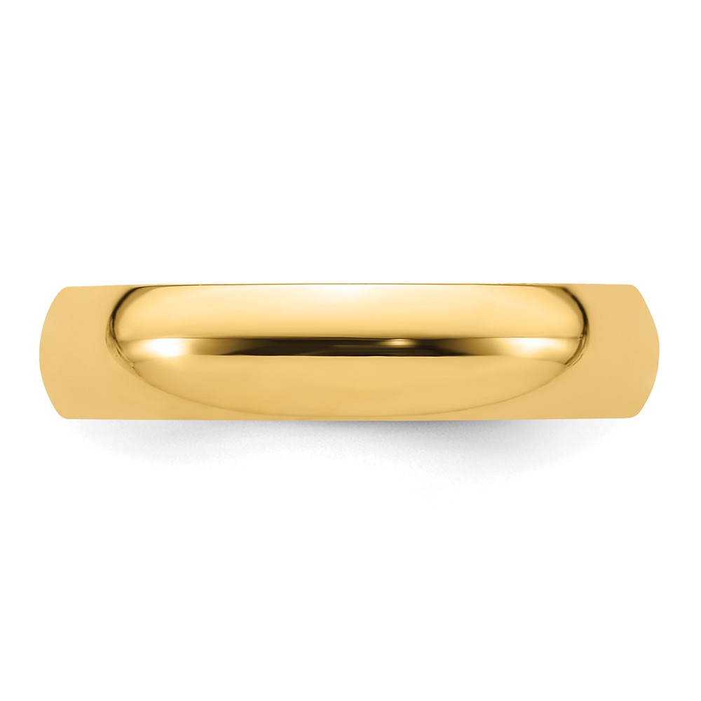 14k Yellow Gold 5mm Standard Weight Comfort Fit Wedding Band Size 11 (CF050-11)