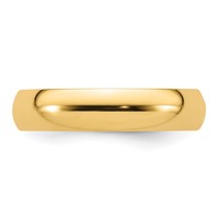 14K Yellow Gold 5mm Standard Weight Comfort Fit Wedding Band view 4