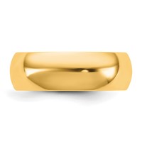 14K 6.5mm Yellow Gold Standard Comfort Fit Band view 3