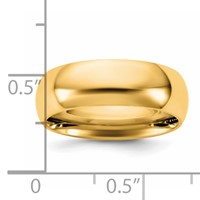 14K 6.5mm Yellow Gold Standard Comfort Fit Band view 4